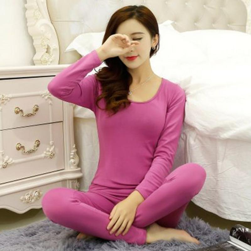 A Set of Thermal Underwear Plus Velvet Thickening Tight Body Slimming Autumn Clothes Long Trousers Women Winter