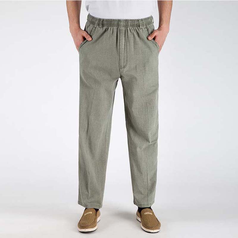 New Summer Thin Linen Solid Color Loose High-waist Casual Pants Comfortable Cotton Breathable Trousers