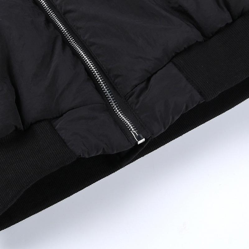 Winter Jackets for Women 2021 Fall Winter New Fashion Short Slim Parkas Motorcycle Biker Coat Ladies Black Gothic Ins Down Jacket