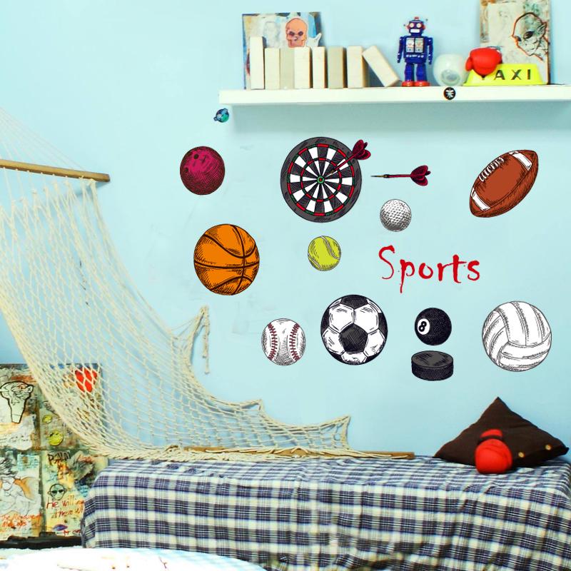 [sticker ]Various Ball Wall Stickers For Kids Rooms Baby Room Nursery Kitchen Living Room Bedroom F