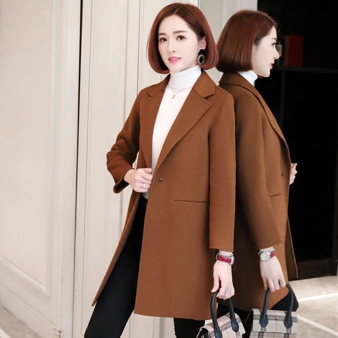 Winter Wool Coat Women Casaco Feminino Ladies Autumn Jacket Slim Long Woolen Coats Women Overcoat