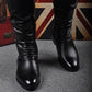 Autumn and Winter Korean Style Trendy Mid-cut Short Boots British Martin Boots Trendy Pointed Leather Boots
