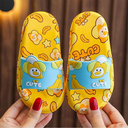 Thick Bottom Summer Children's Sandals and Slippers Cartoon Non-slip Soft Bottom Wear-resistant Baby Bath Slippers