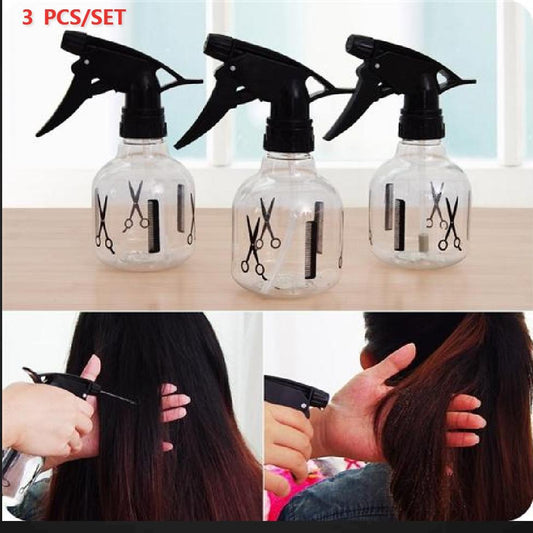 3pcs 250ml Transparent Spray Bottle Water Mist Sprayer Haircut Tool Hairdresser Hair Spray Bottle