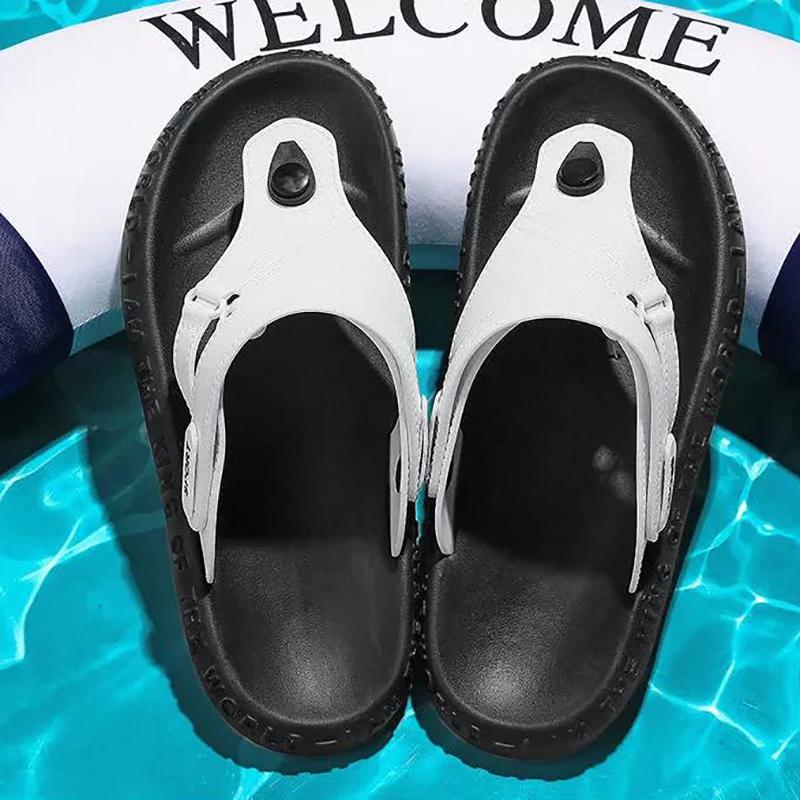 Men's Non-slip Deodorant Trend Flip-flops Korean Style Platform Flip Flops Men's Slippers