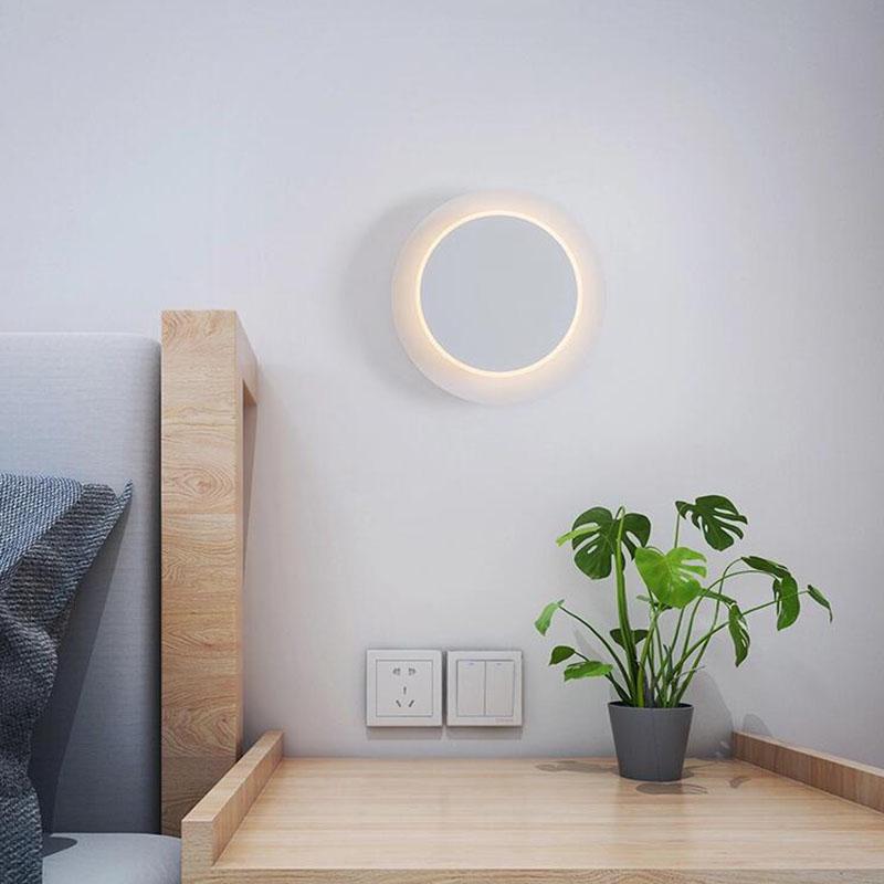 LED Wall Lamp 360 degree rotation adjustable bedside lights creative wall lamp aisle round lamp