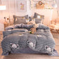 4pcs  Bedding Sets Bed Linen Plush Duvet Cover Flat Sheet Bedding Set Winter King  Queen Bed Set