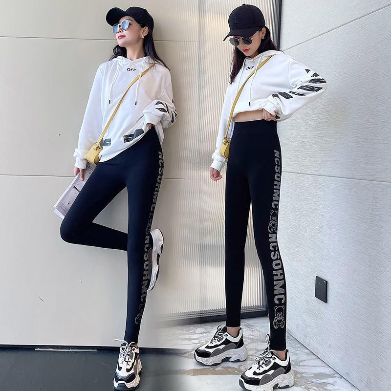 Autumn and Winter Women's Outer Wear Leggings Modal High-waist Stretch Pants Slim Slimming All-match Tight Yoga Pants Women's Pants