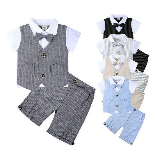 Baby Formal Suit Infant Blazer Toddler Gentleman Tuxedo Outfit Wedding Birthday Gift Clothes Set