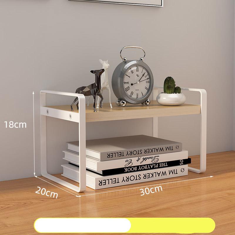 Desktop Shelf Desk File Storage Rack Bay Window Table Multi-layer Wrought Iron Desk Kitchen Finishing Shelf Divider Single Layer
