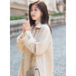 Thick Quilted Retro Woolen Coat Women Winter Loose Chinese Style Long Woolen Coat