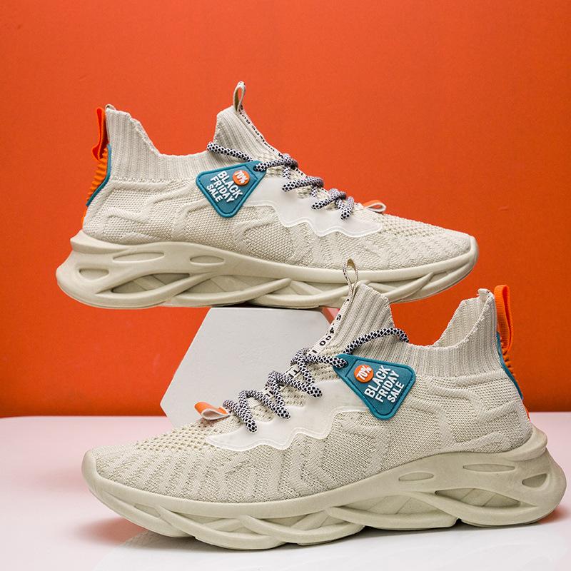 Spring and Summer New Men's Shoes Flying Woven Mesh Breathable Casual Shoes Trend Coconut Shoes Korean Student Shoes Fashion Sports Shoes