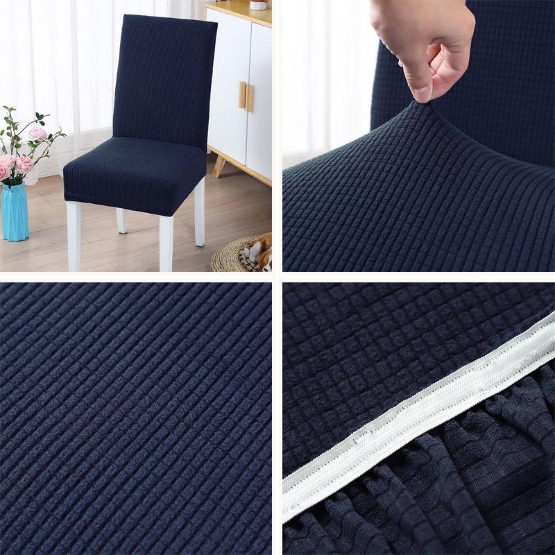 1/2/4/6Pcs Velvet Extensible Dining Chair Cover Spandex Slipcover  for Chairs Kitchen Dining Room Chair Covers Elastic Stretch