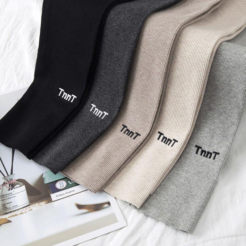 Girls' Leggings Spring and Autumn Outer Wear High-waist Threaded Trousers Stretch Pants Casual Pants