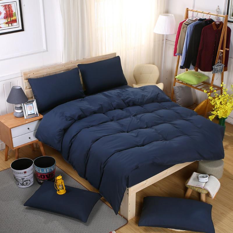 Luxury Solid Color Bed Linens Set Red Microfiber Bed Set Bedclothes Comforter