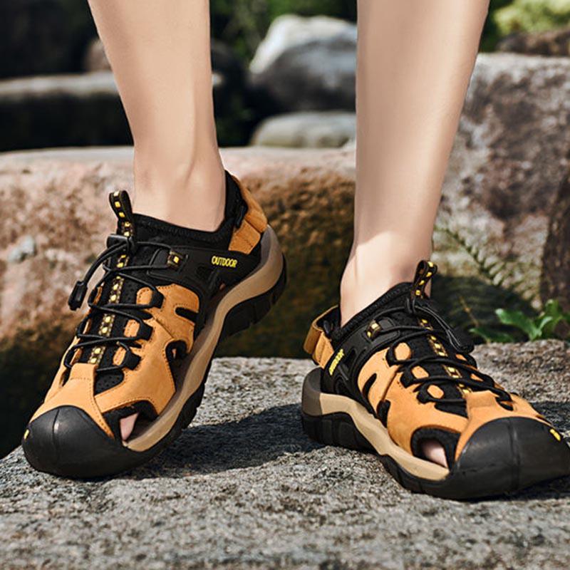 Plus Size 38-46 Men Outdoor Water Sneaker Non Slip Hiking Climbing Aqua Shoes Beach Barefoot Upstream Shoes Breathable Seaside Shoes