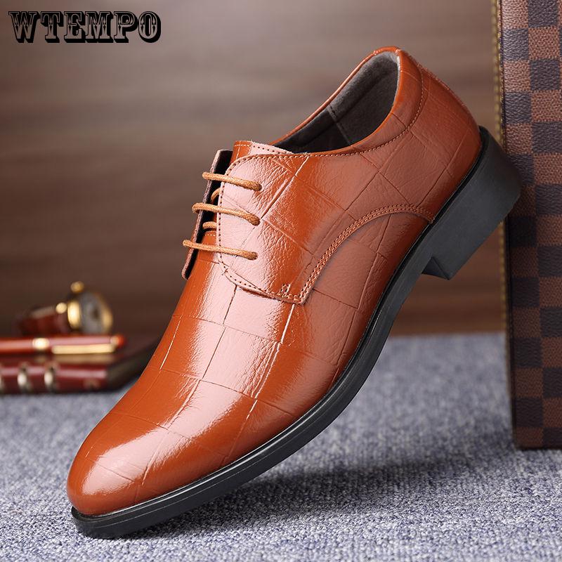 Fashion Men Business Shoes Soft Leather Casual Shoes Brand Men's Leather Shoes Black Footwear