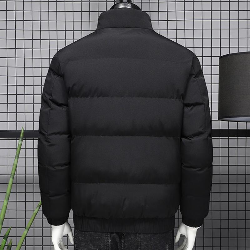 Men's Jackets Mens Thick Warm Cotton Jacket Stand-up Collar Slim Handsome Hooded Young Jacket