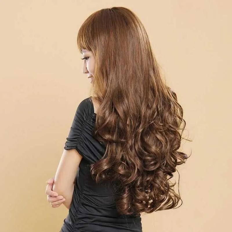 Women Fashion Wavy Long Full Wig Heat Resistant Cosplay Party Hair