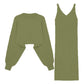 Two Piece Set Women Autumn Wear Loose Pullover Batwing Sweater and Sleeveless Strap Sweater Dress Ladies Outfits