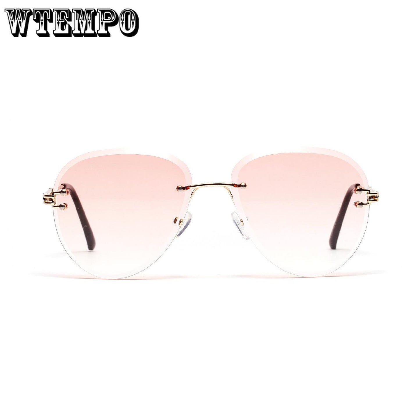 WTEMPO Sunglasses Men's Sunglasses women Borderless Diamond Cut Popular Sunglasses