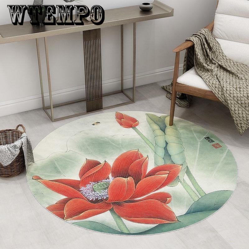 Hanging mat yoga mat soft bedroom carpet living room carpet Chinese style round carpet