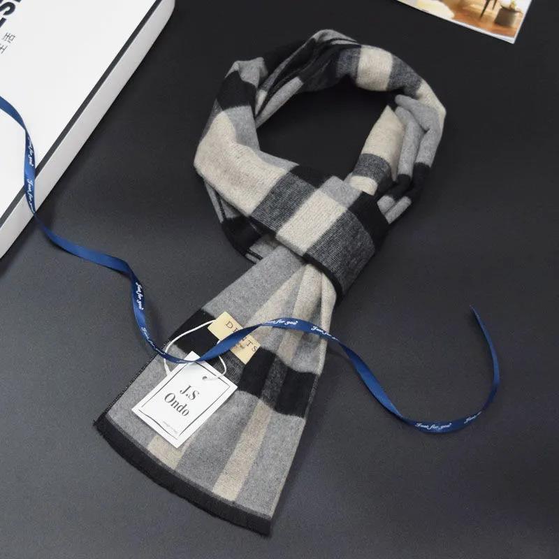 Winter Imitation Cashmere Scarf Men's Multi-color Optional Fashion Printing Scarf Thick Warm High-end Wool Scarf
