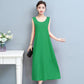 Women's Sleeveless Long Dress Round Neck Casual Loose Party Maxi Dress Bottoming Dress