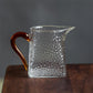 Heat Resistant Large Glass Teapot with Handle 3D Plum Glass Teacup Transparent Hammer Pattern Chahai Drinkware