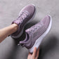 Women Running Shoes Breathable Mesh Lace Up Flat Sneakers Black Sport Woman Designer Shoes for Girls