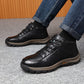 Mountaineering Men's Shoes Winter Plus Velvet Warm Outdoor Sports and Leisure Leather Boots Non-slip Travel Shoes