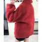 Women's Lamb Wool Coat Horns Buckle Sheared Wool Winter Korean Style Thick Square Collar Not Shed Hair Lapel Casual Loose Grain fleece Jacket Coat