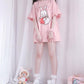 Harajuku Bunny Strawberry Shirt with Ruffles Kawaii Shirt Kawaii Clothing Soft Aesthetic Y2k Anime Shirt Japanese Shirt Cute Shirt Lolita
