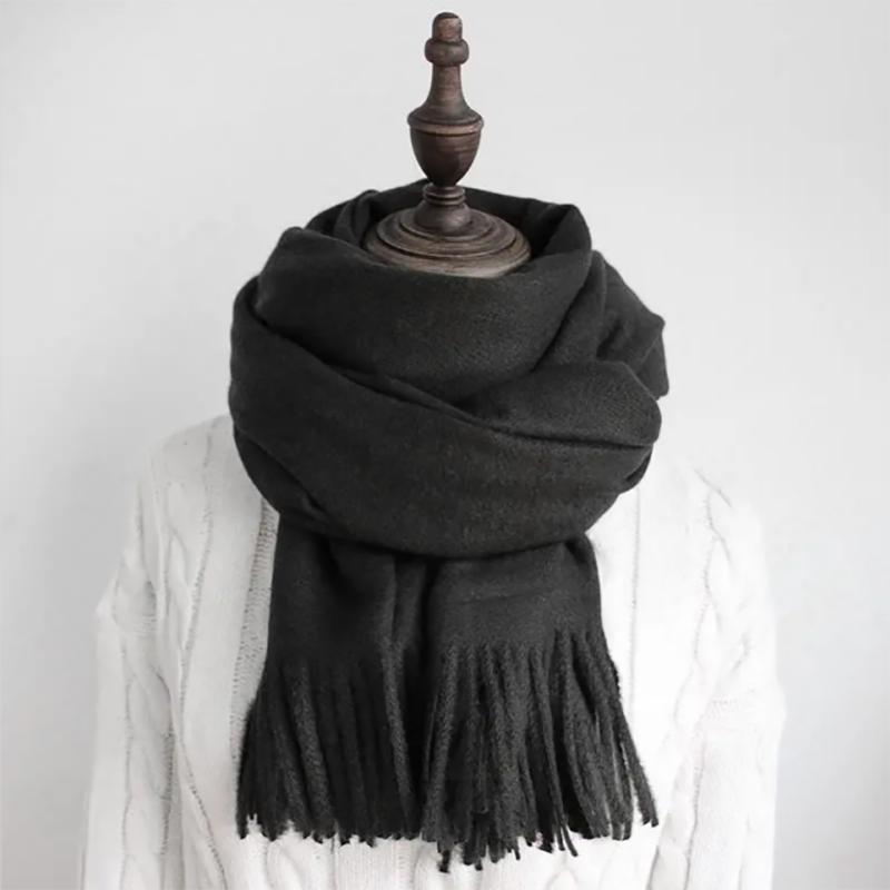 Autumn/winter Scarf Cashmere Ladies Shawl Korean Version Plus Velvet Thickening It To Keep Warm Ladies Bib Scarf