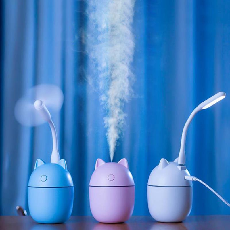 300ml Cute Bear Air Humidifier USB Electric Sprayer Mini Portable Aroma Diffuser for Home Office Car