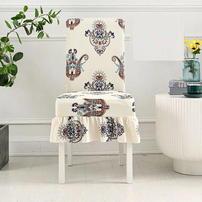 European-style Thickened High-end Elastic Chair Cover Four Seasons General Purpose Dining Table and Chair Cover Rectangular Fabric Chair Cover