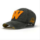 Cotton Letter W Baseball Cap Retro Outdoor Sports Caps Women Bone Gorras Curved Fitted