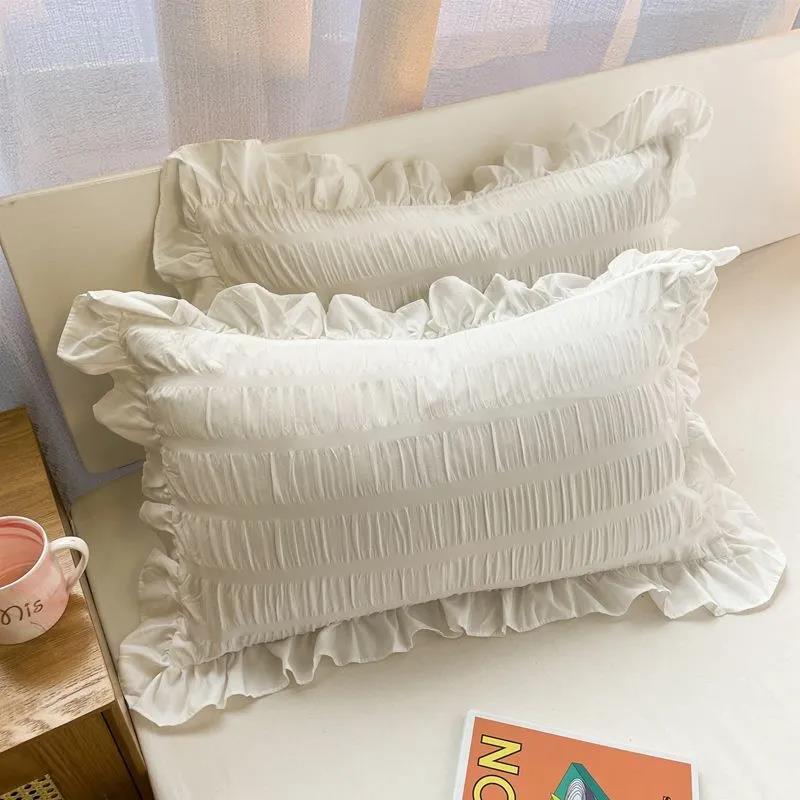 One Pillowcase Princess Style Cute Lace Solid Color Single Pillowcase 48X74cm Student Dormitory Pillowcase