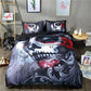 WTEMPO Halloween Bedroom Decor Skull Printed 3D Bedding Set 2/3Pcs Duvet Cover Set Single Twin Doubl