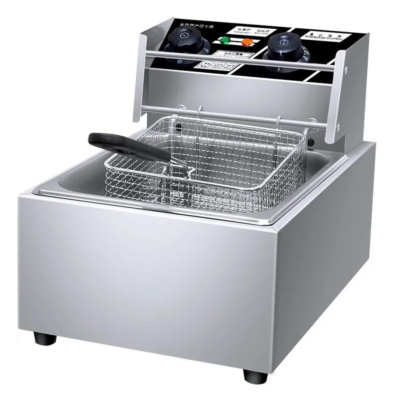 Commercial Electric Fryer Household Thickened French Fries Fritters Fryer Timing Single-cylinder Double-cylinder Fryer Equipment