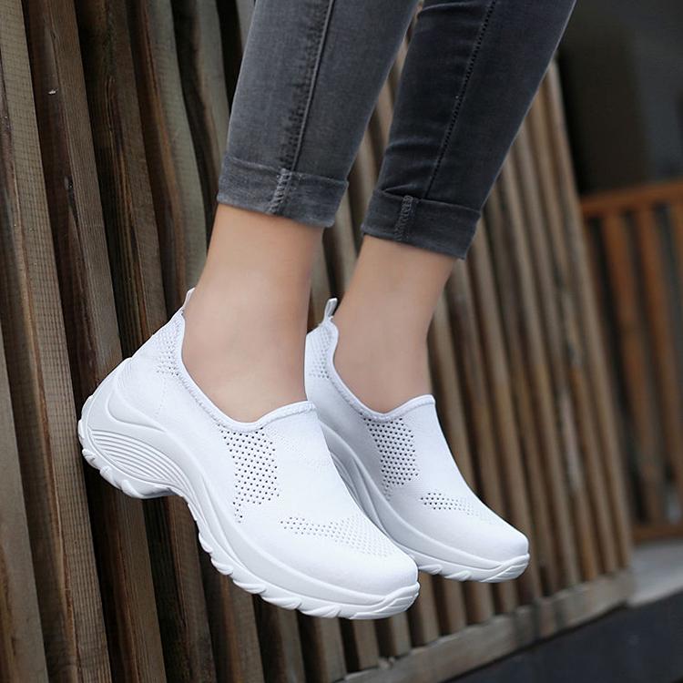 Women Platform Sneakers Spring Ladies Wedges Casual Shoes Women Trainers Comfortable Femme Height Increasing Women Shoes