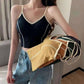 Korean Version of The Retro Contrast Color Girl No Steel Ring Small Chest Gathered Tube Top Bottoming Beautiful Back Vest-style Underwear Women's Bra