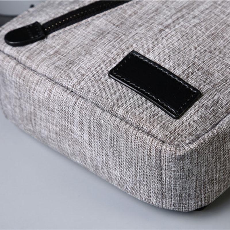 Chest Bag Men Gray Large Capacity Waterproof Oxford Cloth Shoulder Bag Outdoor Sports Bag Backpack