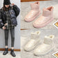 Thickened Snow Boots Women's Short Tube Short Boots with Wool Winter New Non-slip Thick Warm Cotton Shoes Plus Cashmere Boots for Children