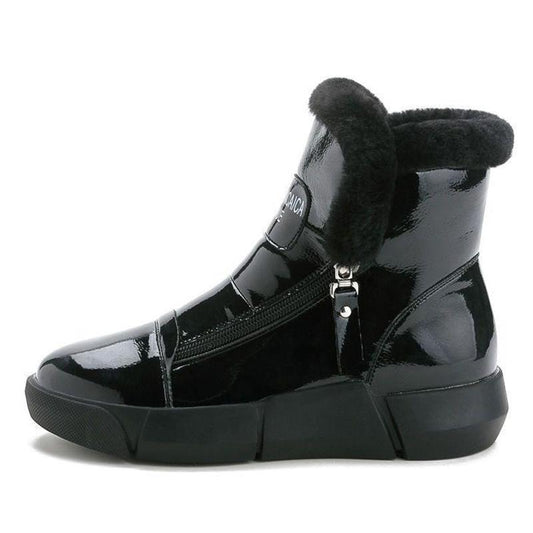 Snow Boots Women's Winter New Short Boots Plus Velvet Warmth Student Shoes Women's Cotton Shoes Women's Flat-bottomed Boots