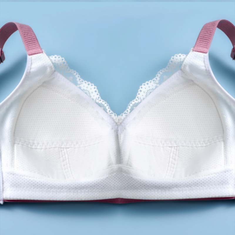 Women Latex No Steel Ring Thin Section Gathering Large Size Sexy Lace Adjustable Side Breast Breathable Adjustable Lace Trim Decorative Bra