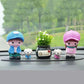 Cartoon Doll Decoration Set Car Center Console Decoration Creative Car Interior