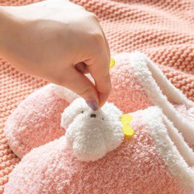 Autumn and Winter Cotton Slippers Female Cute Plush Warm Home Indoor Wear Non-slip Soft and Comfortable Cotton Slippers