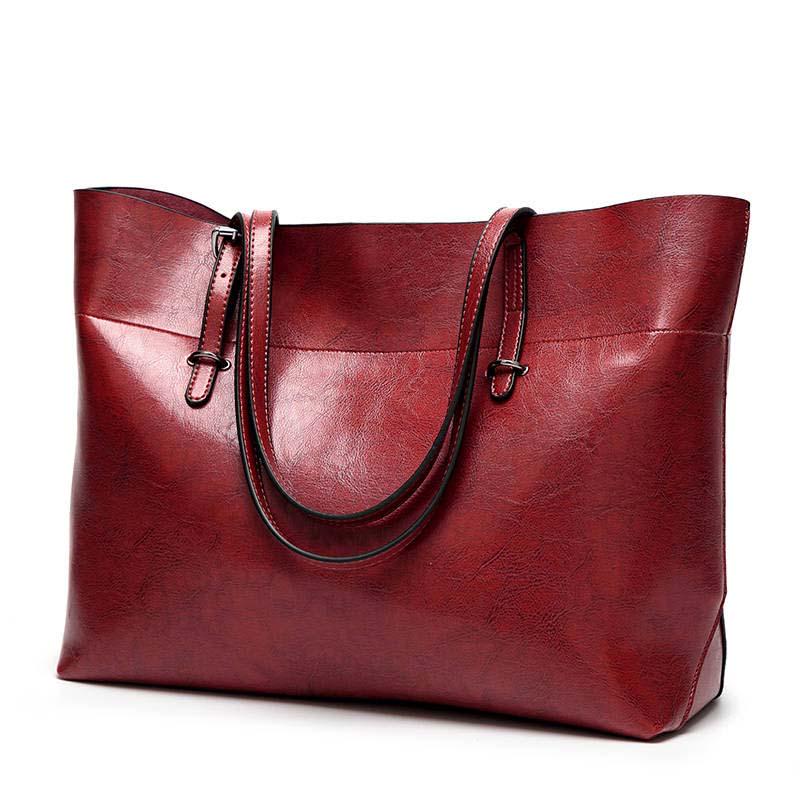 Women's Bags Leather and Cowhide Messenger Bags Women's Single-handle Shoulder Bags European and American Fashion Trends Commuter Women's Bags