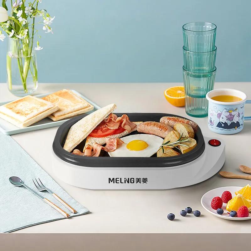 700W Household Flat Bottom Frying Pan Electric Bakeware Smokeless Nonstick Baking Pan Fried Steak Pan
